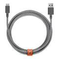 Cable USB-A a USB-C 3 Mt Belt Native Union zebra