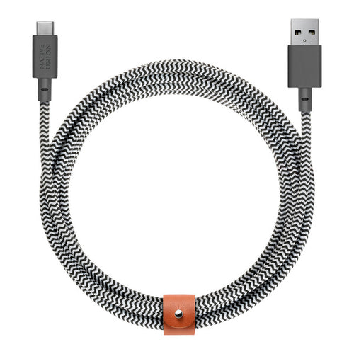 Cable USB-A a USB-C 3 Mt Belt Native Union zebra