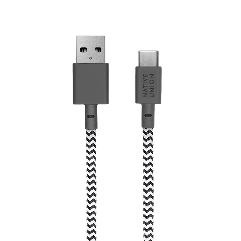 Cable USB-A a USB-C 3 Mt Belt Native Union zebra