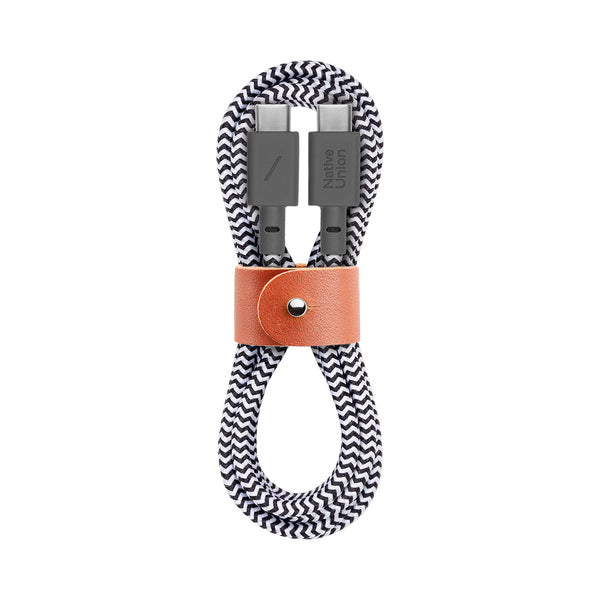 Cable USB-C a USB-C 1,2 Mt Belt Native Union zebra