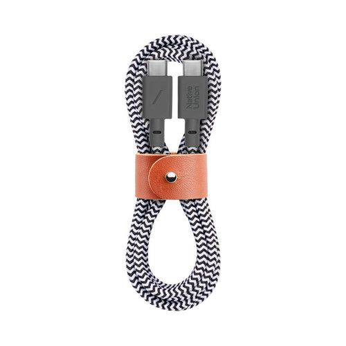 Cable USB-C a USB-C 1,2 Mt Belt Native Union zebra