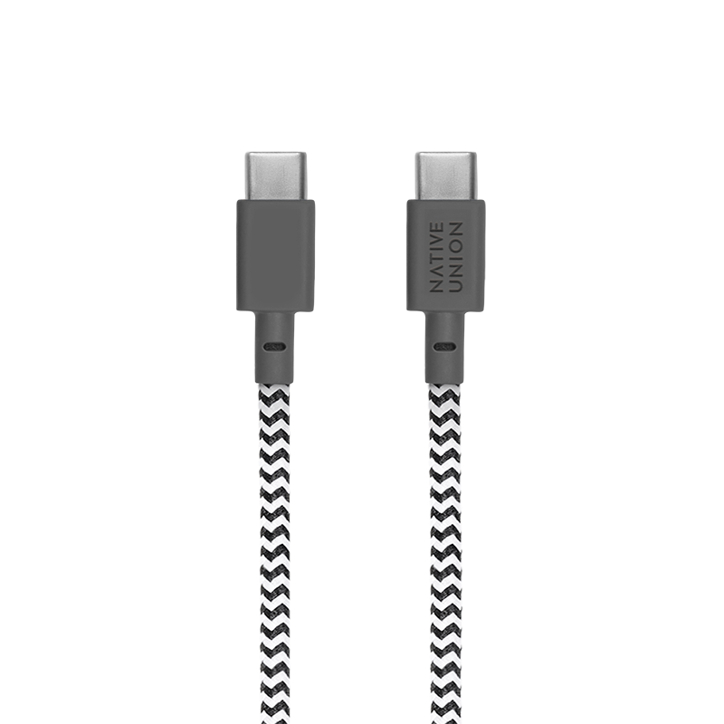 Cable USB-C a USB-C 1,2 Mt Belt Native Union zebra