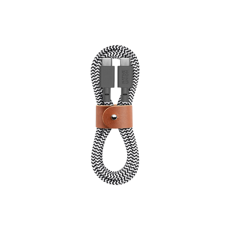 Cable USB-C a USB-C 1,2 Mt Belt Native Union zebra