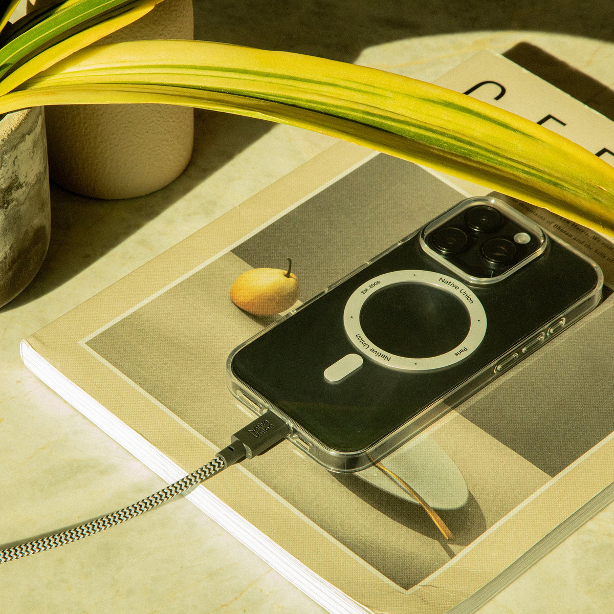 Cable USB-C a USB-C 3 Mt Belt Native Union zebra