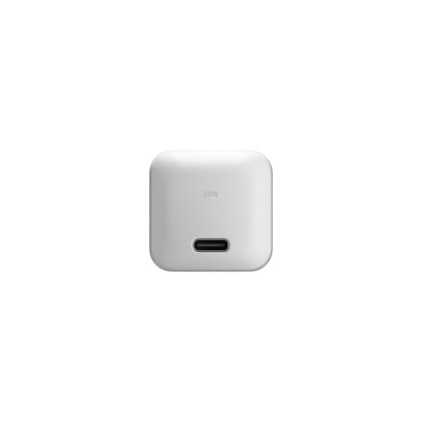Bundle cargador GAN 30W blanco + Cable USB-C 1.2 Mt Native Union zebra