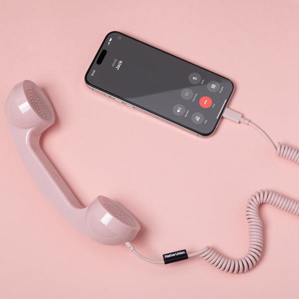 Teléfono Pop USB-C Native Union rosado candy