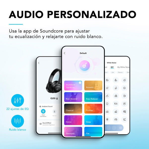 Audifono Over Ear Noise Cancelling Life Q20i Soundcore negro