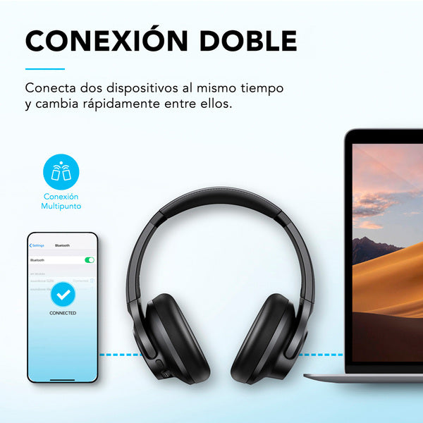 Audifono Over Ear Noise Cancelling Life Q20i Soundcore negro