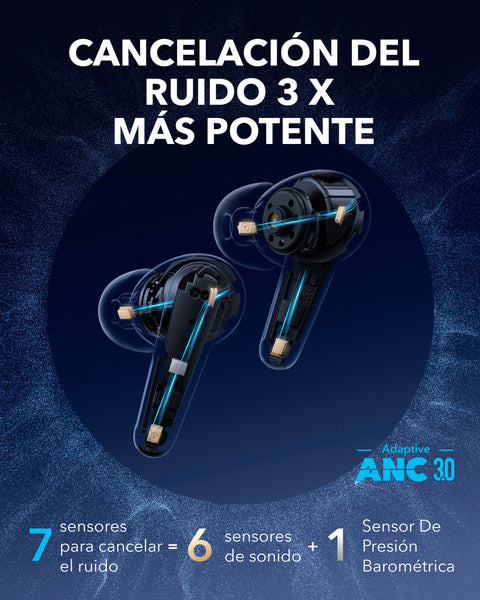 Audifonos TWS Noise Cancelling Liberty 4 Pro Soundcore negro