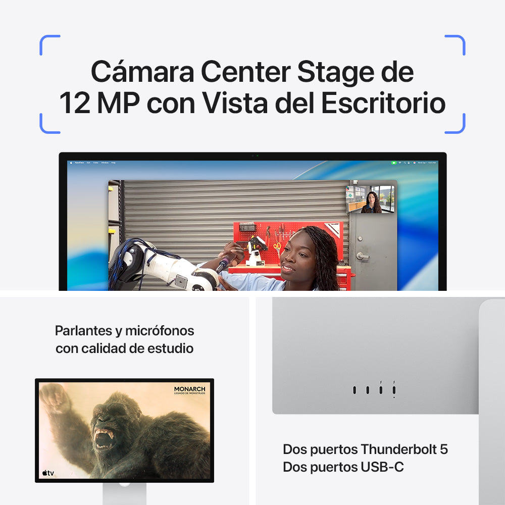 Studio Display XDR nanotexturizado con soporte de altura e inclinación Apple
