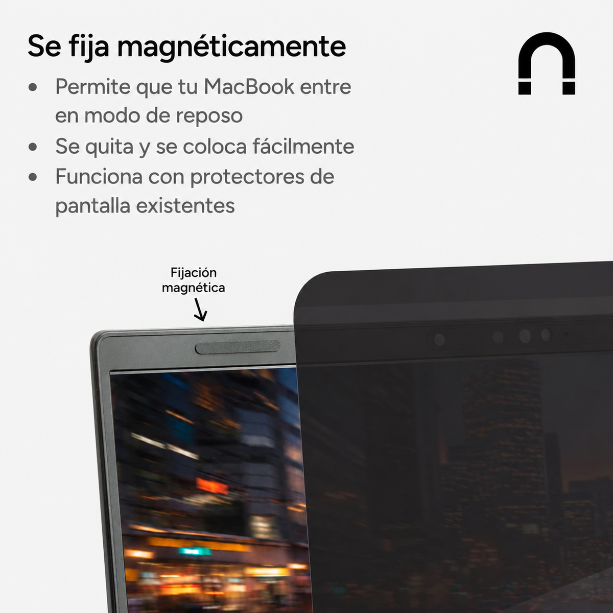 Lamina privacidad removible MacBook Air 13" M5/M4 Zagg