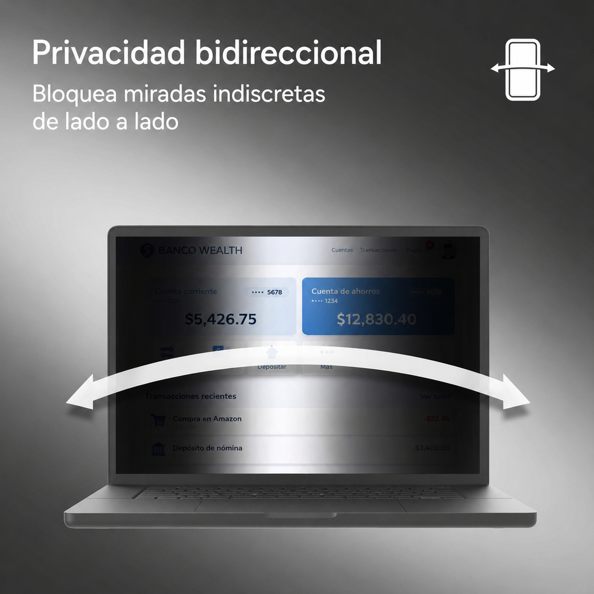 Lamina privacidad removible MacBook Pro 14" M5/M4 Zagg