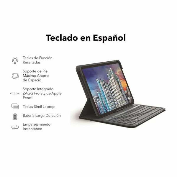 Funda con teclado en español Messenger Folio 2 para iPad 10 Gen 10,9" Zagg