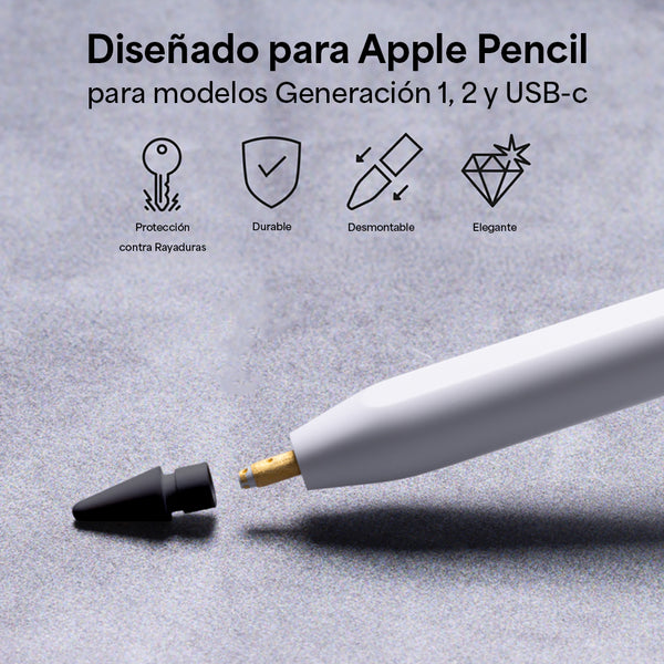 Puntas reemplazo 4 pack Apple Pencil Zagg negra