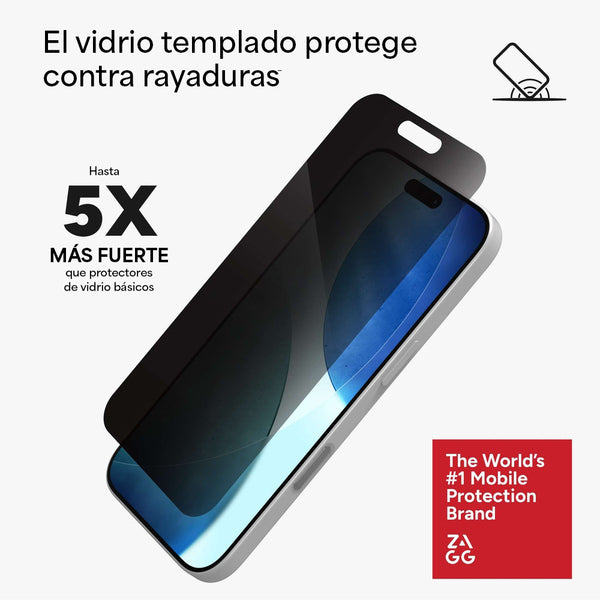 Lámina vidrio InvisibleShield XTR Privacidad iPhone 17