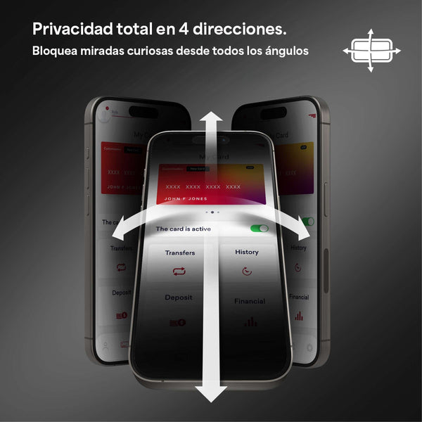 Lámina vidrio InvisibleShield XTR Privacidad iPhone 17 Pro Zagg