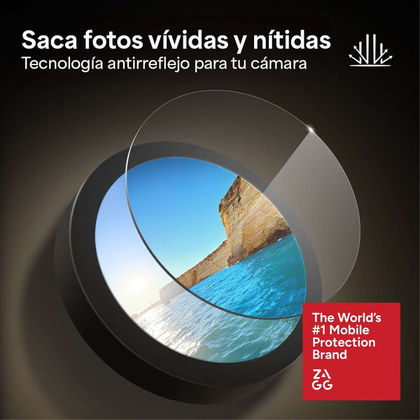 Aros cámara InvisibleShield AR iPhone 17 Pro/17 Pro Max Zagg Negro