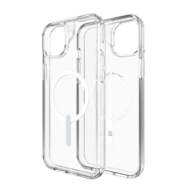 EOL> Funda dura Crystal Palace MagSafe para iPhone 15 Plus Zagg transparente