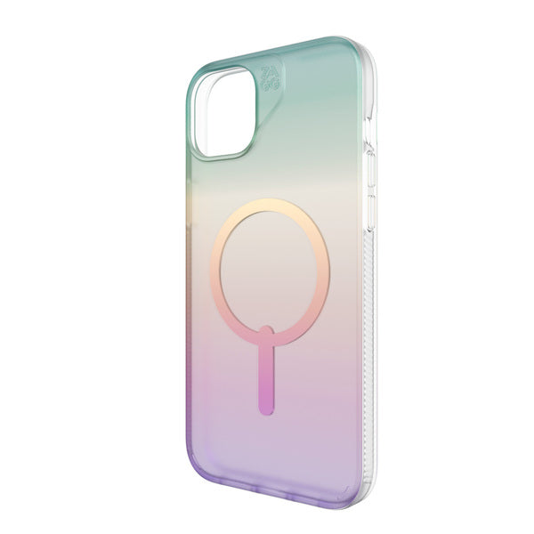 EOL> Funda dura Milan Snap MagSafe para iPhone 15 Plus Zagg transparente iridiscente