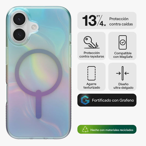 Funda Milan Snap iPhone 17 Zagg iridiscente burbuja