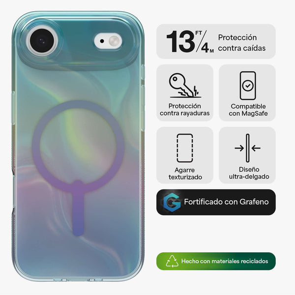 Funda Milan Snap iPhone 17 Air Zagg iridiscente burbuja