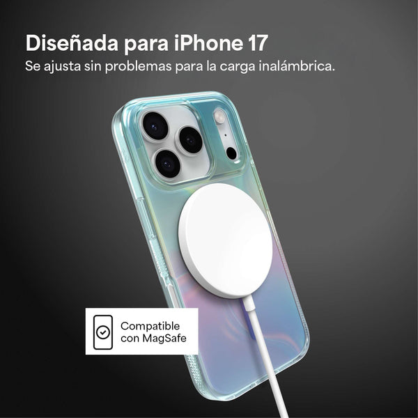 Funda Milan Snap iPhone 17 Pro Zagg iridiscente burbuja
