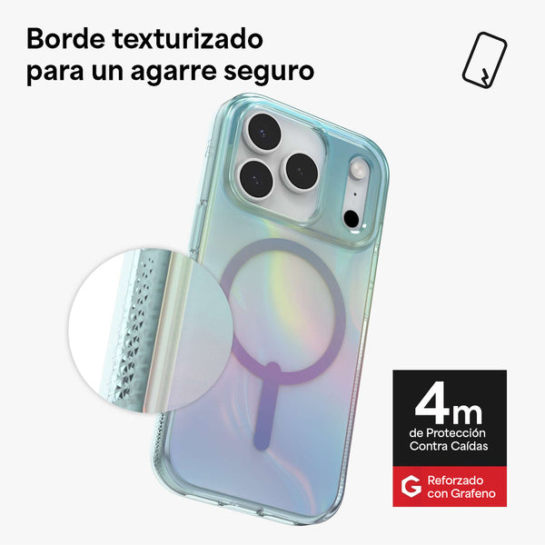 Funda Milan Snap iPhone 17 Pro Zagg iridiscente burbuja