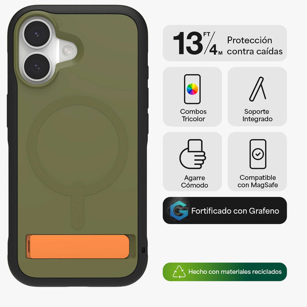 Funda Sedona Snap iPhone 17 Zagg verde alga