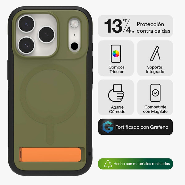 Funda Sedona Snap iPhone 17 Pro Zagg verde alga