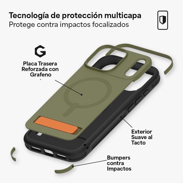 Funda Sedona Snap iPhone 17 Pro Zagg verde alga