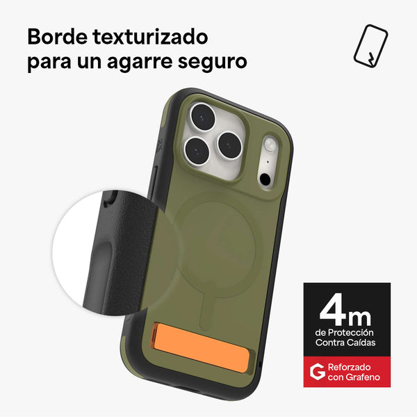 Funda Sedona Snap iPhone 17 Pro Zagg verde alga