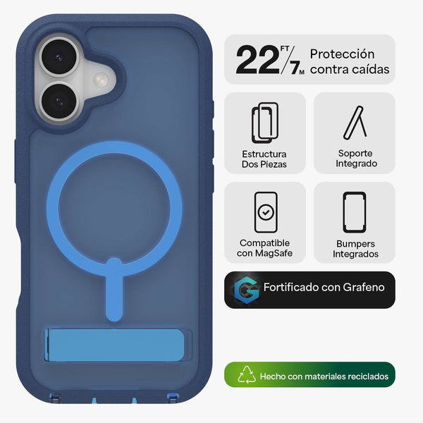 Funda Rainier Snap iPhone 17 Zagg azul