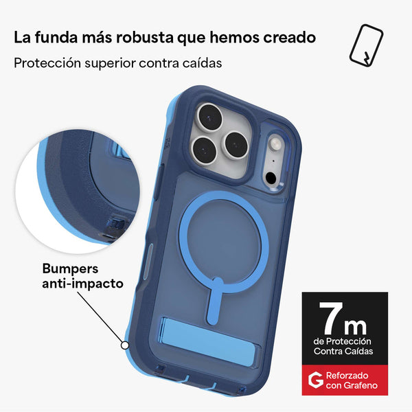 Funda Rainier Snap iPhone 17 Pro Max Zagg azul