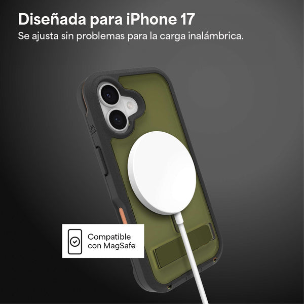 Funda Rainier Snap iPhone 17 Zagg verde alga