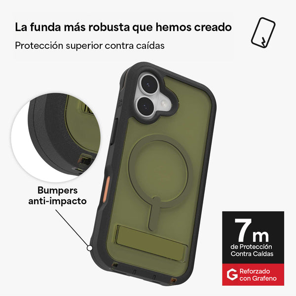 Funda Rainier Snap iPhone 17 Zagg verde alga