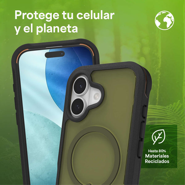 Funda Rainier Snap iPhone 17 Zagg verde alga