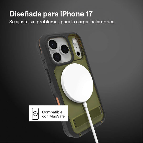Funda Rainier Snap iPhone 17 Pro Zagg verde alga