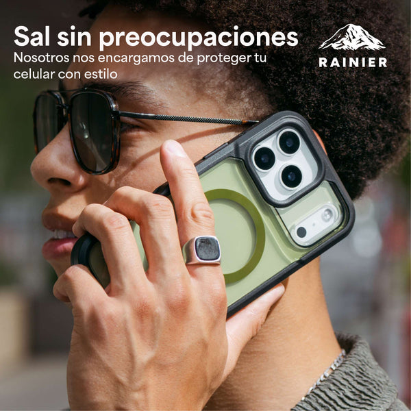 Funda Rainier Snap iPhone 17 Pro Zagg verde alga