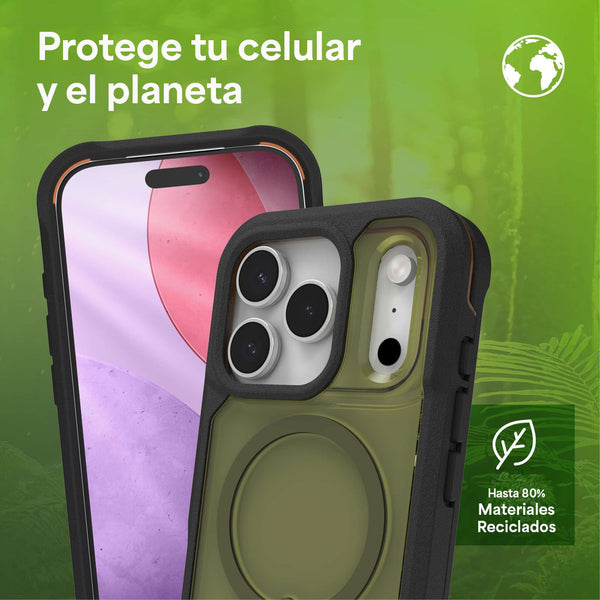 Funda Rainier Snap iPhone 17 Pro Max Zagg verde alga