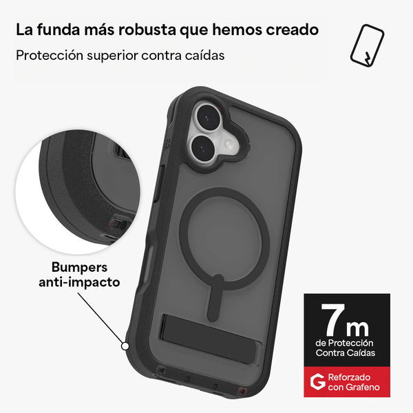 Funda Rainier Snap iPhone 17 Zagg humo negro