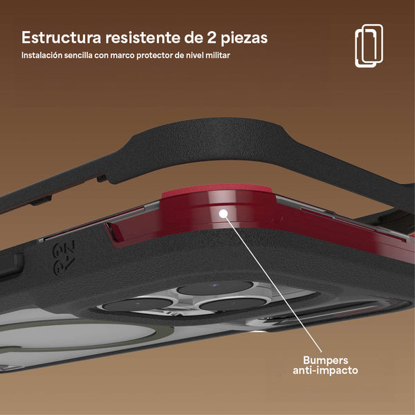 Funda Rainier Snap iPhone 17 Pro Zagg humo negro