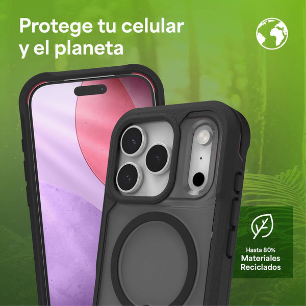 Funda Rainier Snap iPhone 17 Pro Zagg humo negro