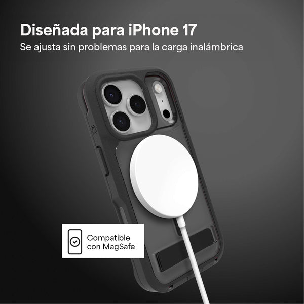 Funda Rainier Snap iPhone 17 Pro Max Zagg humo negro
