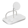 Base de carga 4 en 1 inalámbrica con soporte para iPad Zens blanca